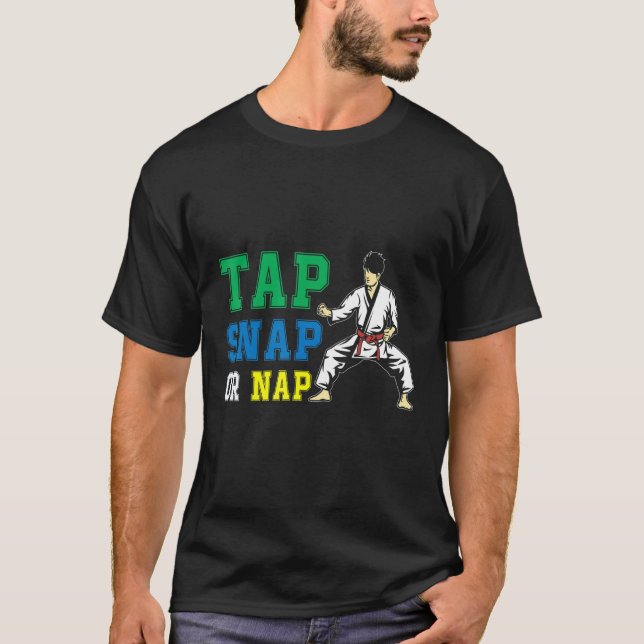 Camiseta Toque Em Snap Ou Nap Bjj Jiu Jitsu Brasileiro (Frente)