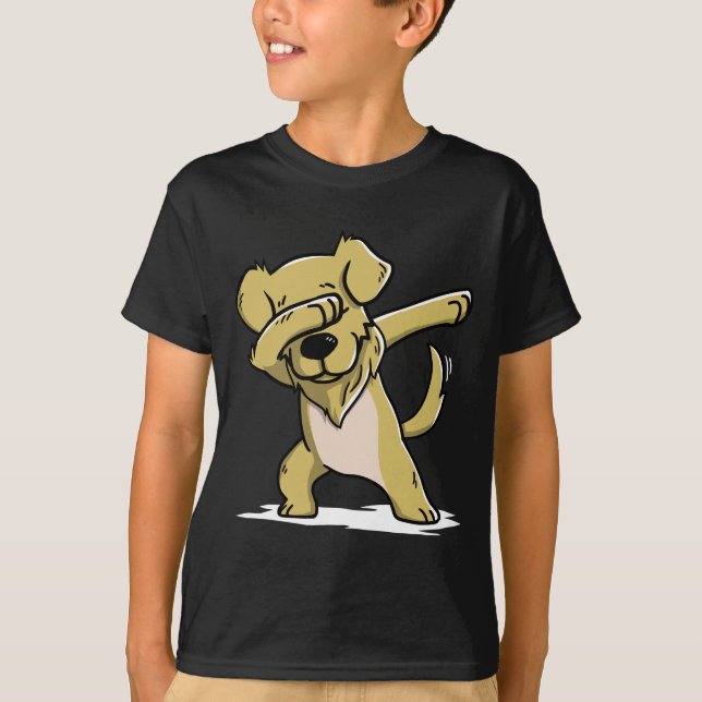 Camiseta Toque ligeiro engraçado do golden retriever (Frente)
