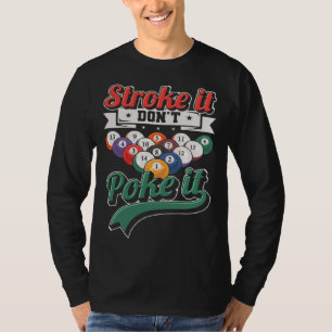 Camiseta Toque Não Cutuque Jogador de Snooker 8 ball pool