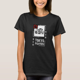 Camiseta Tóquio Combate Estilo de Ajuste de Carro Esportivo