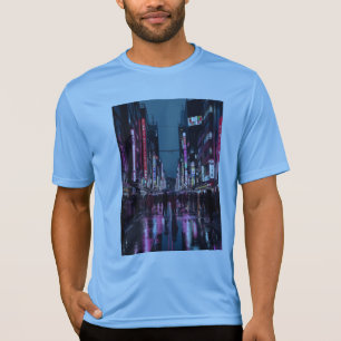 Camiseta Tóquio de pop-Arte - Paisagem Neon com Bold Urban