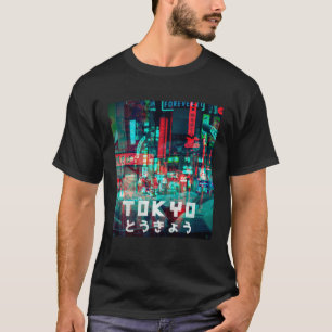 Camiseta Tóquio Japão Estilo estético Cyberpunk Aestic Va