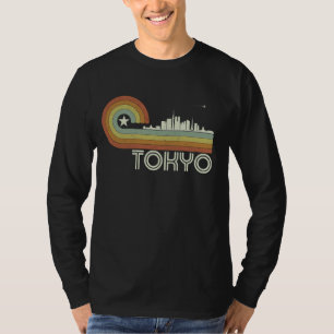 Camiseta Tóquio Japão Férias Retro Vintage Skyline Tóquio