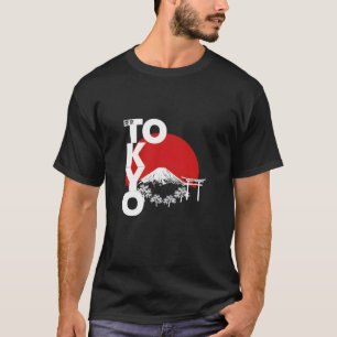 Camiseta Tóquio Japão Monte Fuji Portão Torii Estética