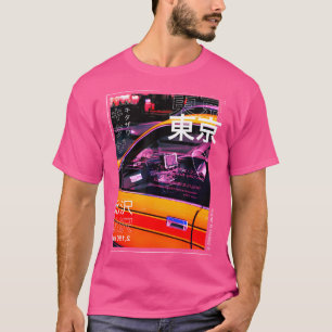Camiseta Tóquio, japonês, Cyberpunk Art Streetwear