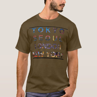 Camiseta Tóquio Seul London Nova Iorque Trendy
