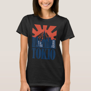 Camiseta Tóquio Skyline Japão Japonês Lembrança Vintage Ret