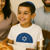 Torah Scholar Blue Kippah e Star de David