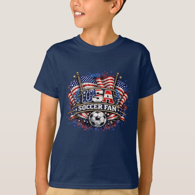 Camiseta TORCEDOR DE FUTEBOL DOS EUA | Americano  (Frente)