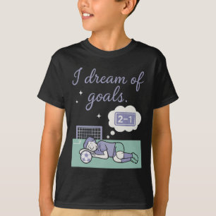 Camiseta Torcedor de Futebol Sonho com Metas Desenho Cursiv