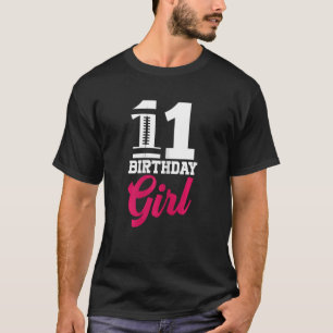 Camiseta Torcedora de Futebol Aniversário de 11 anos Menina
