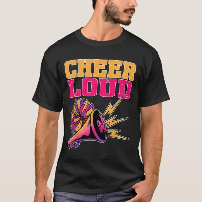 Camiseta Torcendo Animada Alegre Líder de Torcida Engraçada (Frente)