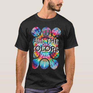 Camiseta Torcendo Cores em Estilo Retrô Tie-Dye