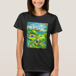Camiseta Torcendor de Futebol Brasileiro Adepto de Futebol