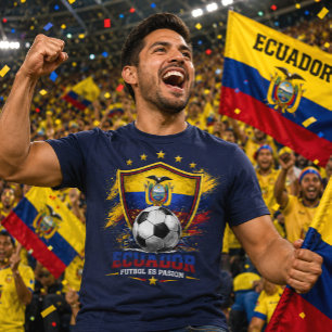 Camiseta Torcendor de Futebol do Equador Orgulho de Adepto