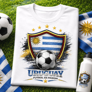 Camiseta Torcendor de Futebol Uruguaio Fã da Copa do Mundo