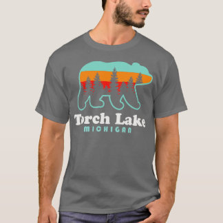 Camiseta Torch Lake Beach Vacation Michigan Bear Trees