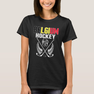 Camiseta Torcida Belga de Hóquei no Gelo Orgulhosa Equipe B