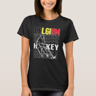 Camiseta Torcida Belga de Hóquei no Gelo Orgulhosa Seleção