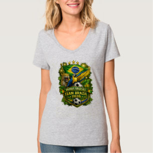 Camiseta Torcida Brasil 2026 Fã de Futebol Jaguar & Arara 