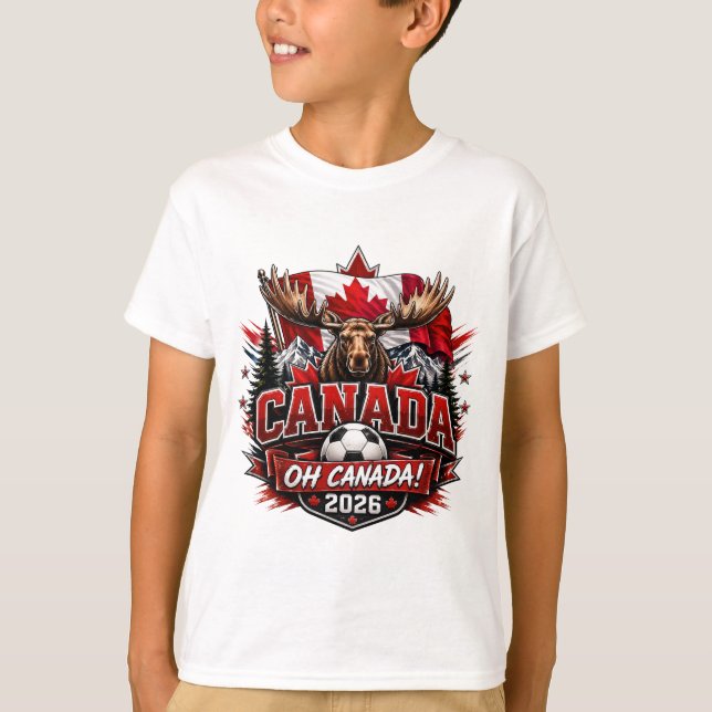 Camiseta Torcida de Futebol Canadá Oh Canadá 2026  (Frente)