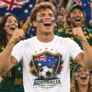 Camiseta Torcida de Futebol da Austrália Fã da Copa do Mund
