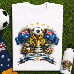 Camiseta Torcida de Futebol da Austrália Fã de Futebol Copa