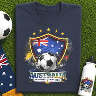 Camiseta Torcida de Futebol da Austrália Fã de Futebol Copa