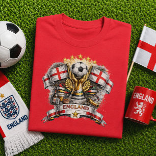 Camiseta Torcida de Futebol da Inglaterra St George Copa do