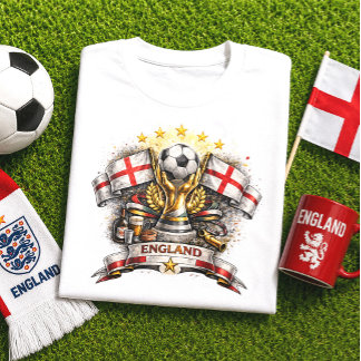 Camiseta Torcida de Futebol da Inglaterra St George Copa do