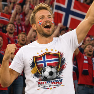 Camiseta Torcida de Futebol da Noruega Copa do Mundo de Fut