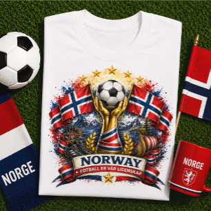Camiseta Torcida de Futebol da Noruega Copa do Mundo de Fut