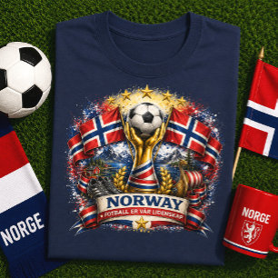 Camiseta Torcida de Futebol da Noruega Copa do Mundo de Fut