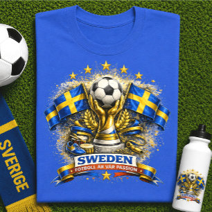 Camiseta Torcida de Futebol da Suécia Copa do Mundo de Fute