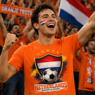 Camiseta Torcida de Futebol dos Países Baixos Copa do Mundo