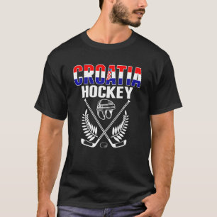 Camiseta Torcida de Hóquei no Gelo da Croácia Orgulhosa Equ