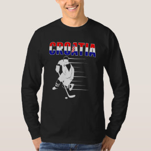 Camiseta Torcida de Hóquei no Gelo da Croácia Orgulhosa Equ