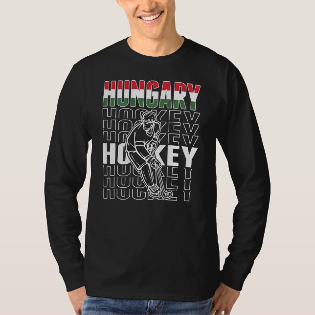 Camiseta Torcida de Hóquei no Gelo da Hungria  Equipe de Hó (Frente)