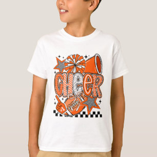 Camiseta Torcida Pé de Bola Torcida Cheerleader Laranja Mul