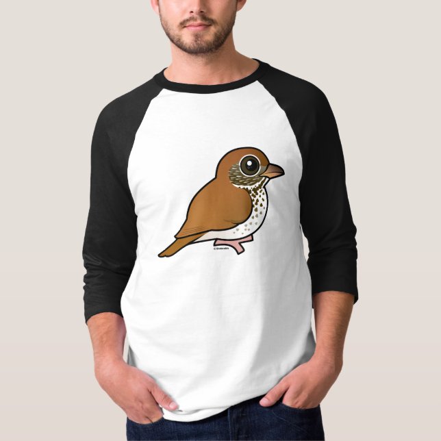 Camiseta Tordo de madeira de Birdorable (Frente)