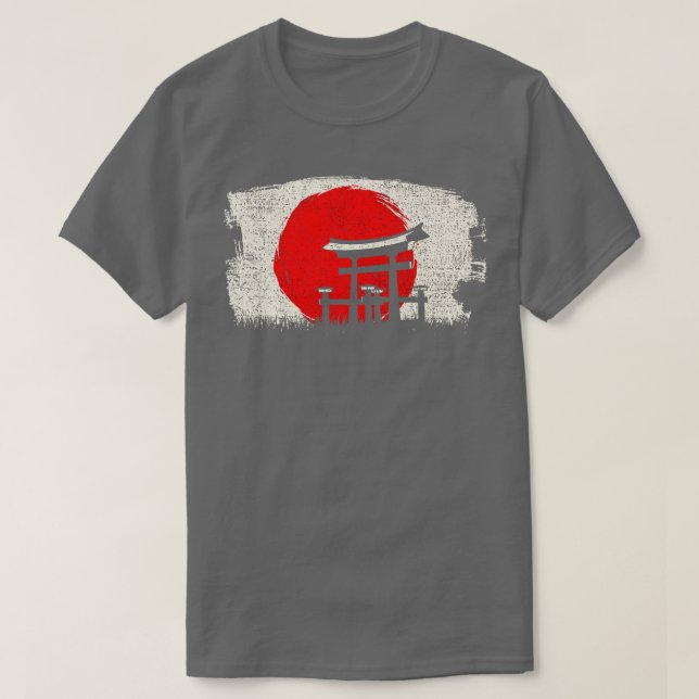 Camiseta Torii Gate Arquitetura Japonesa Arte (Frente do Design)