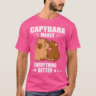 Camiseta Torna Tudo Melhor Capybara Lover Engraçado Capyb