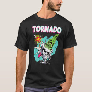 Camiseta Tornado Beer Bebendo Tornado Rotativa Cerveja Engr