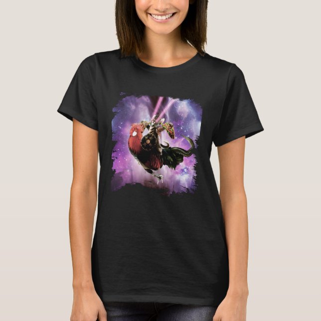 Camiseta Tornado Gato Montando Frango Com Taco (Frente)