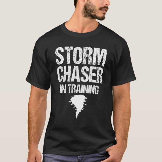 Camiseta Tornado Twi Chaser perseguindo furacão meteorológi (Frente)