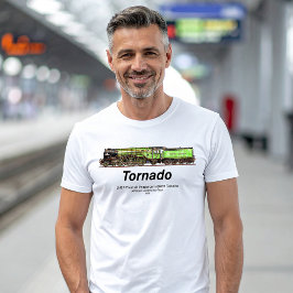 Camiseta Tornado Vintage Comboio a Vapor Comboio Inglês Loc
