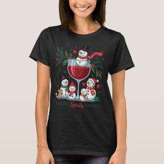 Camiseta Tornando os Espíritos Brilhantes Vinho de Boneco d