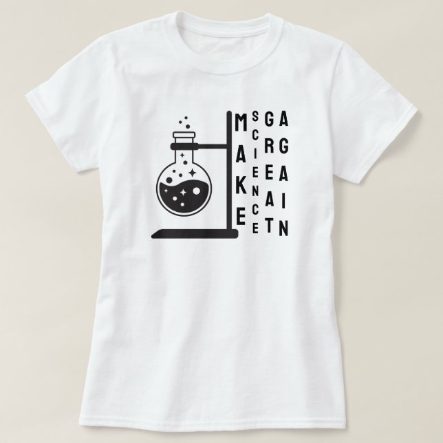 Camiseta Tornar a ciência novamente (Frente do Design)