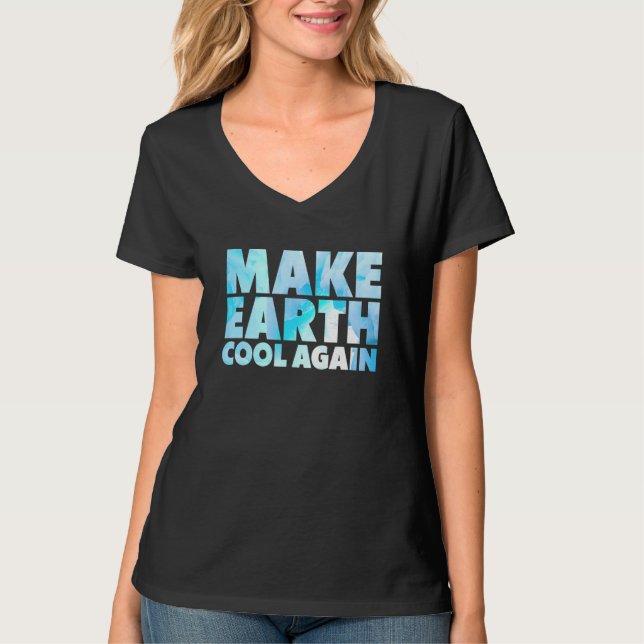 Camiseta Tornar a Terra Legal de novo, declaração ambiental (Frente)