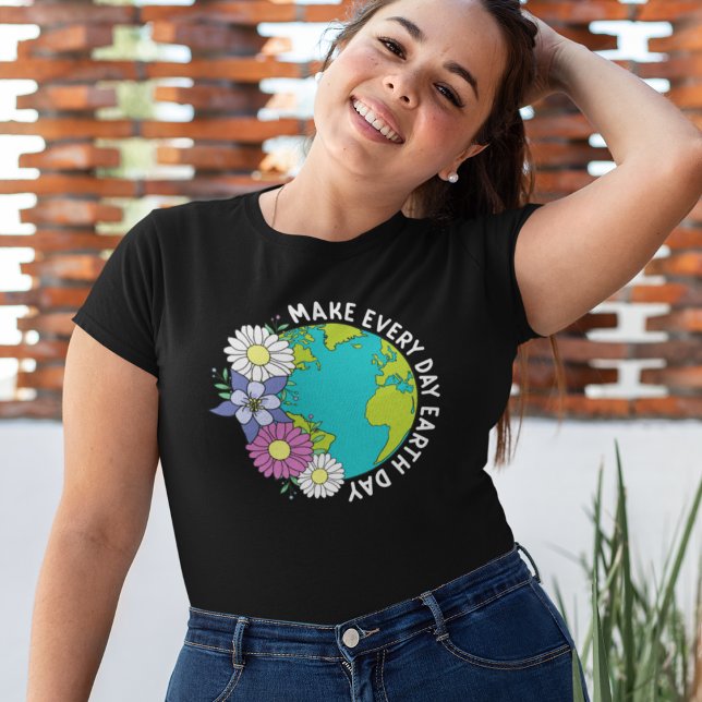Camiseta Tornar Ambiental Todos os Dias do Dia da Terra (Criador carregado)